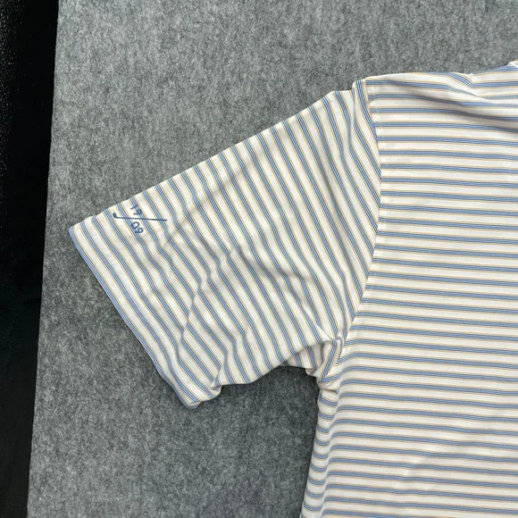 FootJoy Shirt Mens 2XL White Striped Performance Golf Polo Short Sleeve - Picture 14 of 16